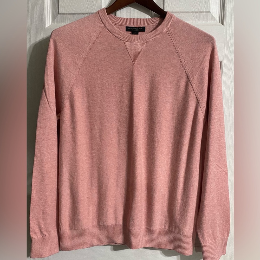 Banana Republic 100% Organic Cotton Crew Neck Sweater Size Large - Picture 2 of 7